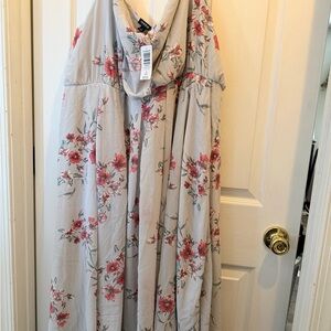 Torrid Floral Midi Dress with Cowl Neck